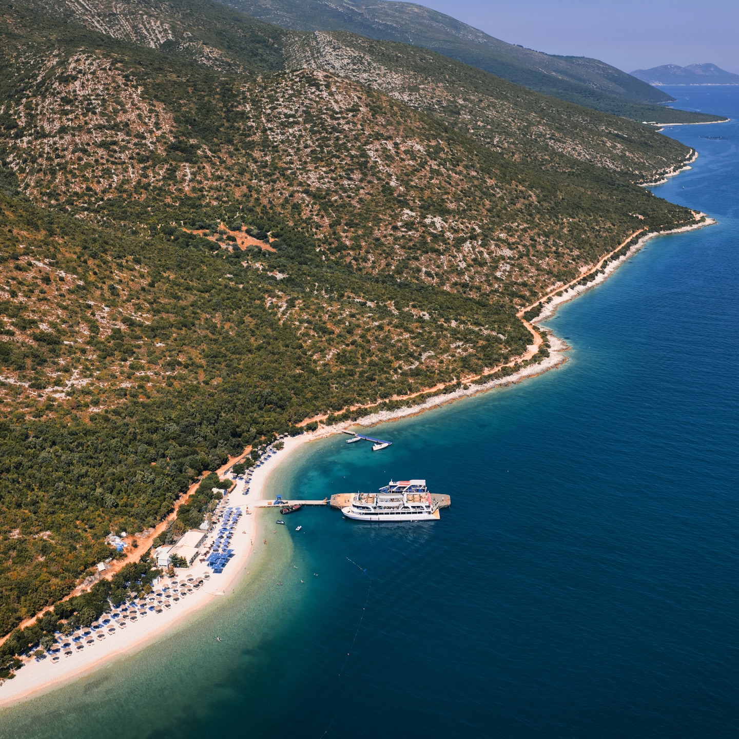 Wild cliffs of the Karaburun coastline