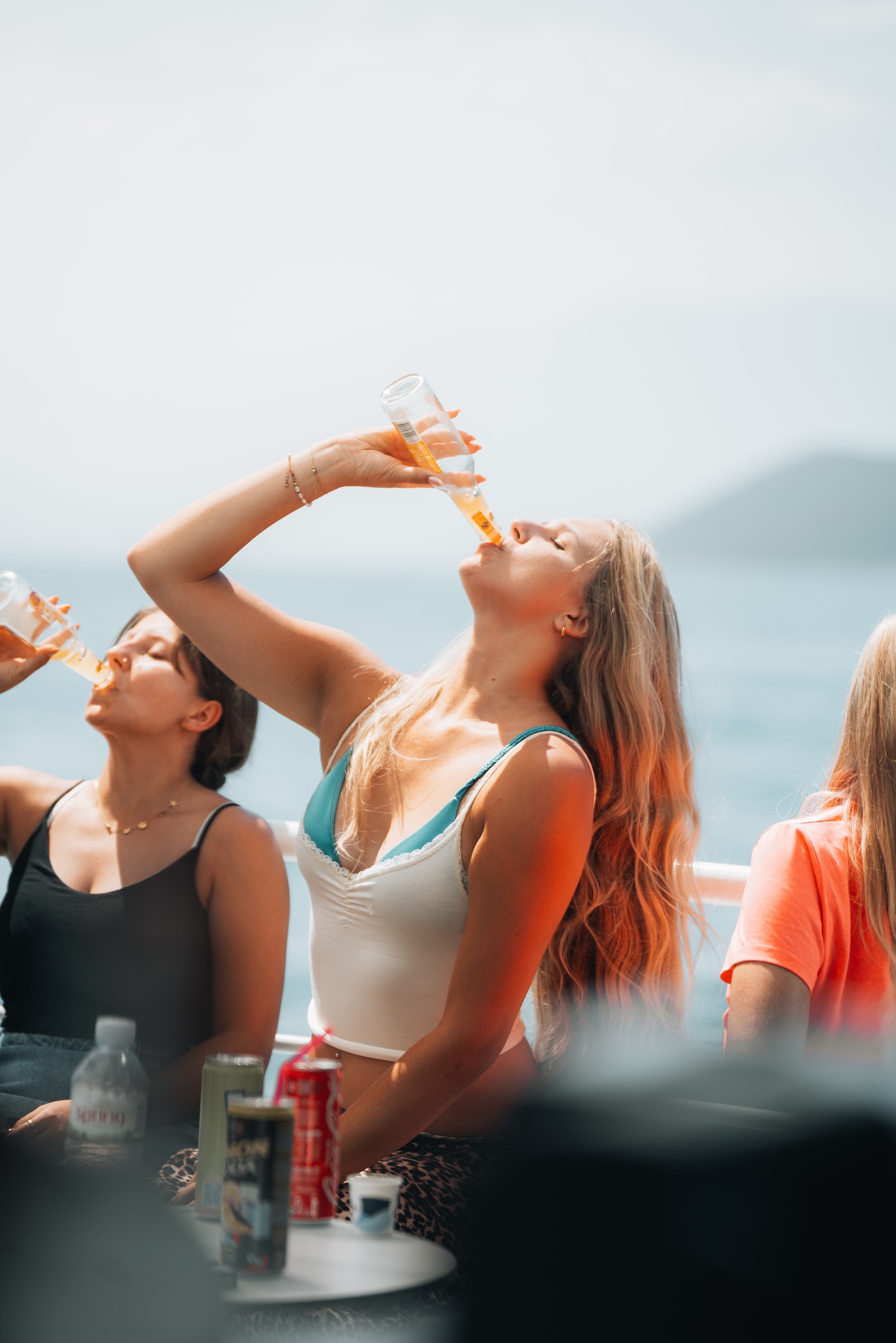 Cold drinks from the bar on board